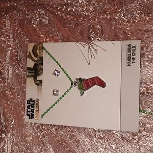 STAR WARS' THE MANDALORIAN BABY YODA/THE CHILD/ GROGU NECKLACE AND EARRING SET